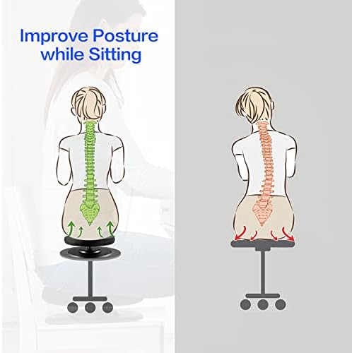 Equilibre o treinador principal da postura do assento ativo | Melhore a postura e a estabilidade, aumente a força muscular nas costas enquanto está sentado em sua cadeira, exercício portátil | Adição perfeita para sua cadeira ou configuração de assentos