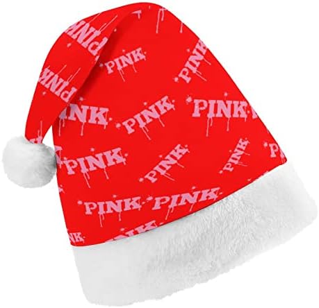 Chapéus de Natal de nudquio rosa para o chapéu de férias de natal para a família de férias impressa