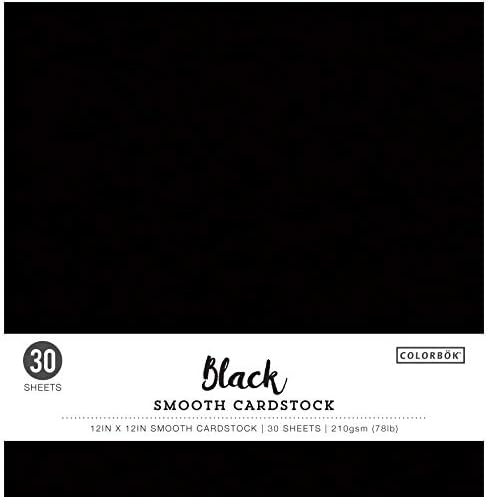 Colorbok preto 12x12in cartão liso