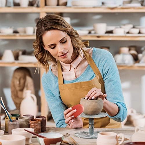 Willbond 6 peças Costas de argila de cerâmica Costela de borracha de borracha Costela cerâmica Potter para modelagem de artistas de