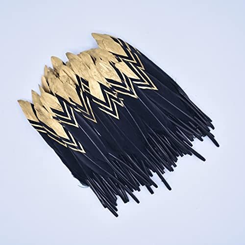 Zamihalaa - 50pcs/lote dourado penas de penas de penas de penas para artesanato Decoração de penas de penas Acessórios para