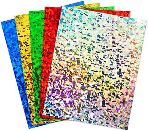 Placas holográficas de cartões holográficos de produtos HyGloss - folhas psicodélicas - Ótimo para artes e ofícios - 8,5