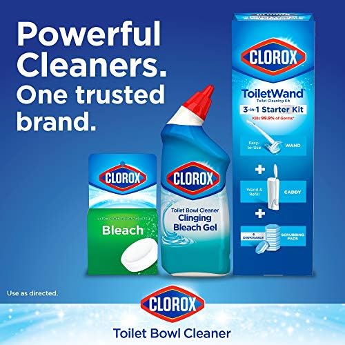 Clorox vaso sanitário desinfeta líquido limpador com gel de água sanitária, remova o oídio e mofo, névoa do oceano, 24