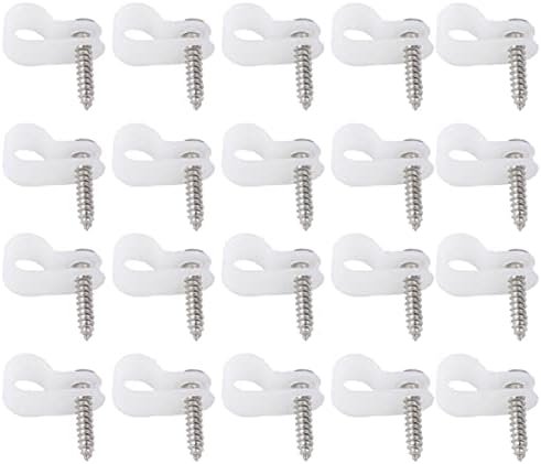 Doitool 300pcs laços de pacote doméstico fios plásticos clipes de cabos espessados ​​de plástico r-