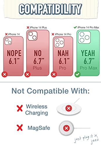 Smartish - Neon Moon - iPhone 14 Pro Max Wallet Case - Wallet Slayer Vol 1 [Slim + Protetive] titular do cartão de crédito -
