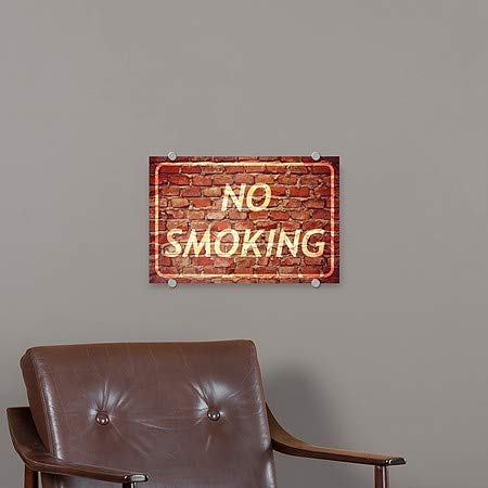 CGSignLab | Sinal de acrílico premium de não fumando -Ghost envelhecido | 18 x12