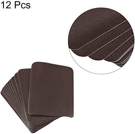 Meccanixity 12pcs ferro em manchas para reparo de roupas Reparo de tecido Patches de conserto de ferro marrom 4,9 X3.7