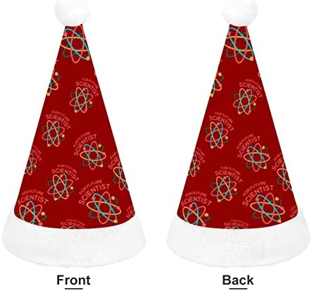 Para futuros cientistas de Natal, chapéu de Papai Noel para o capacete de Natal vermelho favorece suprimentos de festa festiva de