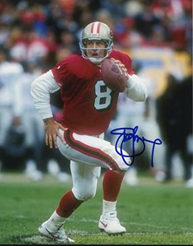 Steve Young Autograph 11x14 Photo BB - San Francisco 49ers Super Bowl MVP, Hall da Fama do Futebol HOF QB, Rare