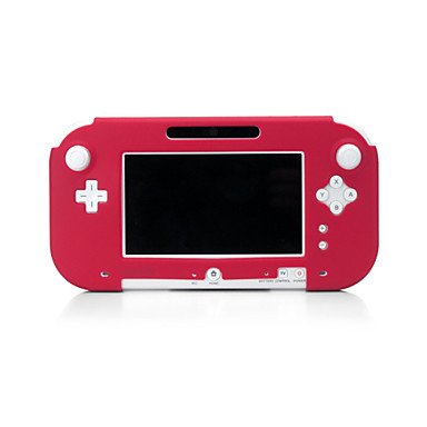 Capa de caixa de silicone de Wkell Soft para Nintendo Wii U Gamepad Remote Controller, Pink