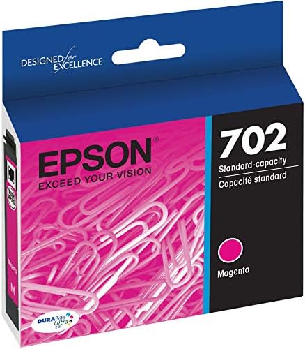 Epson T702 Durabrite Ultra -Pink Capacidade padrão CIAN -CARTRIDGE T702 Durabrite Ultra -Pink Capacidade Amarelo -artridge T702 Durabrite