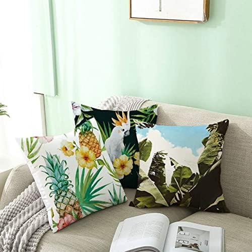 Capas de travesseiro de cetim de tecido de seda unzye x Plantas de almofada de sofá -de -sofá -de -sofá, travesseiros