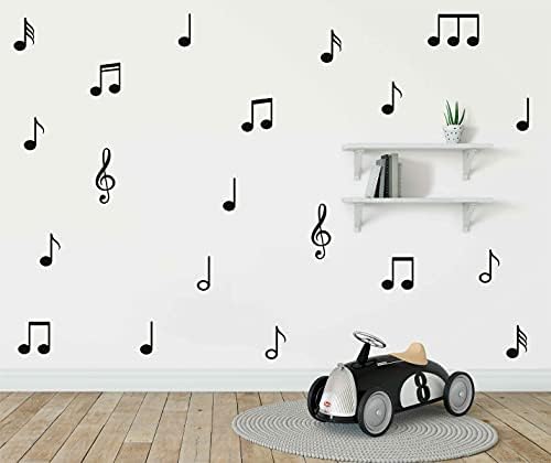 Decalques de parede de berçário do bebê adesivo de padrões de padrão para o quarto do quarto da música amante decorar