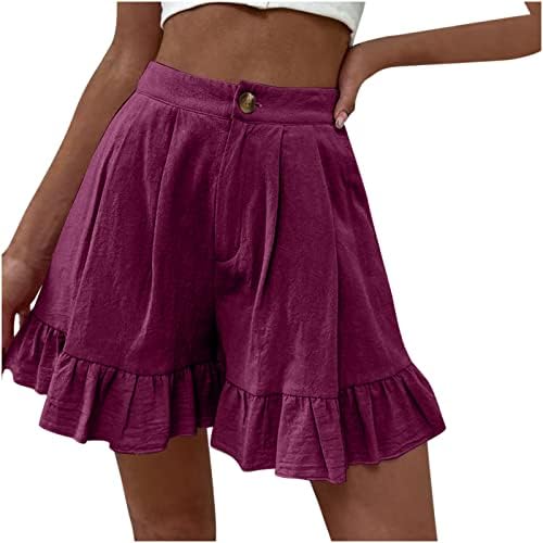 Shorts para mulheres garotas esgotadas esfarrapadas de verão alta calça de linho de alta cintura