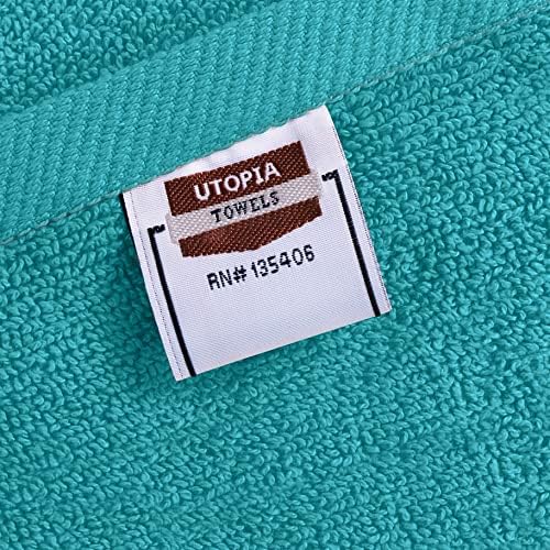 Toalhas utopia [toalhas de mão premium de 6 pacote, de algodão girado, toalhas ultra macias e altamente absorventes