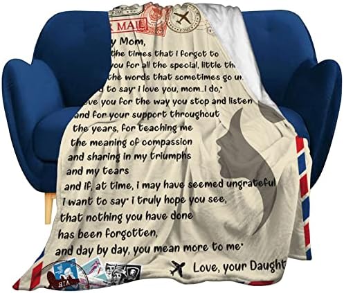 Presentes para minha filha Letra de flanela Cobertores de flanela Aniversário de aniversário e amor Filha para toda