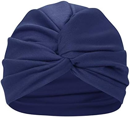 Turbans de tecido para mulheres presas de nó pregas para dormir com a cabeça de turbante africana envolve a touca de banho elástica