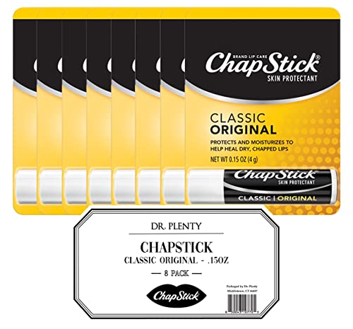 Chapstick Classic Original Balm Balm Busal Bulk, 0,15 oz - Chap Stick Skin Protecting Tubes, Staking Stuffers - Por
