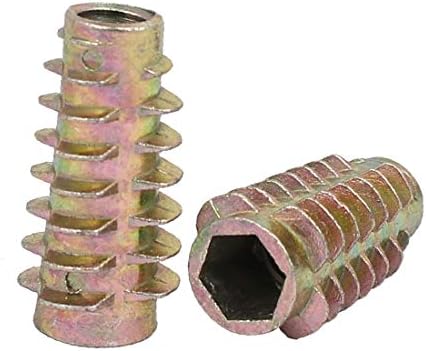 X-dree mobiliário de madeira liga de zinco para parafusos de soquete de soquete E-Nuts M6x25mm 100pcs (Tornillos de inserción de zócalo