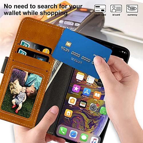 Milegao Case para Tecno Spark 10 Pro, capa de telefone comercial de carteira de couro magnético PU, capa de moda com caça-níqueis