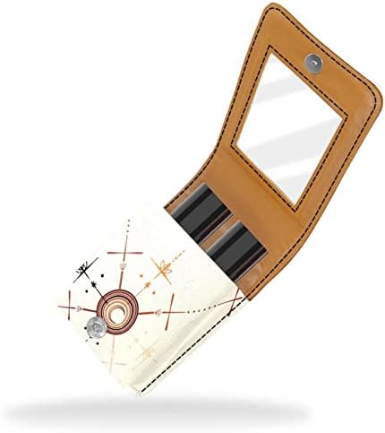 Caixa de batom de Oryuekan com espelho bolsa de maquiagem portátil