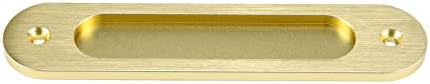RISBAY 1PC 5.83 '' Distância do orifício Golden Alumínio Distolida Porta deslizante Puxa invisível com parafusos