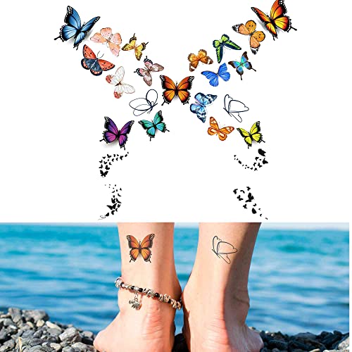Dopetattoo 30 folhas de tatuagens temporárias Tatuagem de adesivos falsos para mulheres adultos