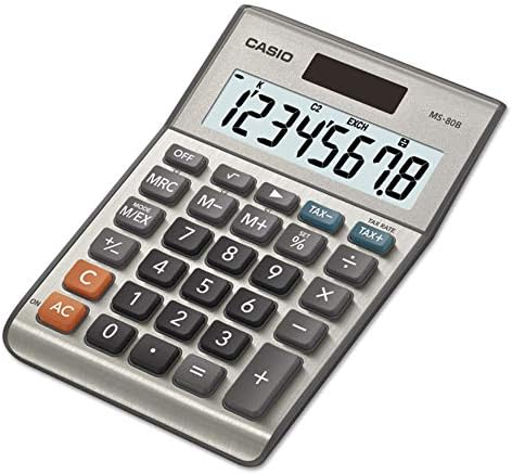 Casio MS-80S Calculadora de imposto e moeda de 8 dígitos LCD CSOMS80B