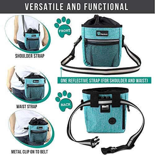 Bolsa Petami Dog Treat | Bolsa de treinamento para cães com alça de ombro da cintura, dispensador de bolsa cocô | Trate a
