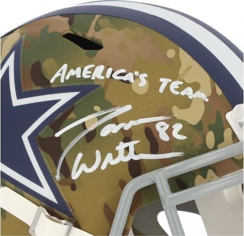 Jason Witten Dallas Cowboys autografou Riddell Camo Capacete de Réplica de Velocidade Alternativa Com inscrição America's Team - Capacetes