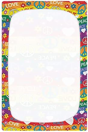 Símbolos de lençóis de berço hippie para meninos pacote de meninas e tocam lençóis mini lençóis de berço respiráveis ​​folhas