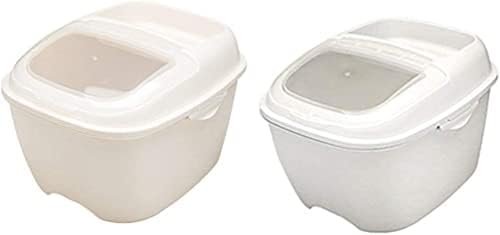 OSKOE N/A 10 kg capa de flip capa selada multifuncional caixa de armazenamento de balde de cozinha dispensador de cereal