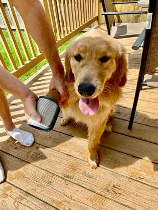 Duke-n-Boots PAW Spurber, limpador para cães, bege e silicone cinza, um tamanho é mais