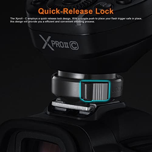 Godox xproii-c xpro-C II TTL Flash Wireless Trigger Trigger Transmissor Compatível para câmeras Canon 2.4g 1/8000S HSS