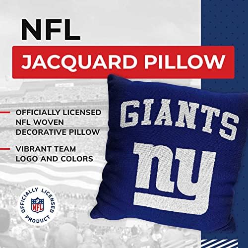 Northwest NFL Decorativo Futebol Pillow para sofá e cama, travesseiro quadrado de tecido com equipe e logotipo, 14 x 14