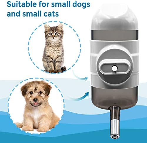Vannon Dog Water Bottle para gaiola sem gotejamento, dispensador de água em caixas de enchimento superior para cães e gatos e coelhos,