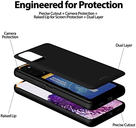 Caixa de carteira GOOSPERY Galaxy S20 com suporte de cartão, caixa de telefone para chumbo de camada dupla protetora