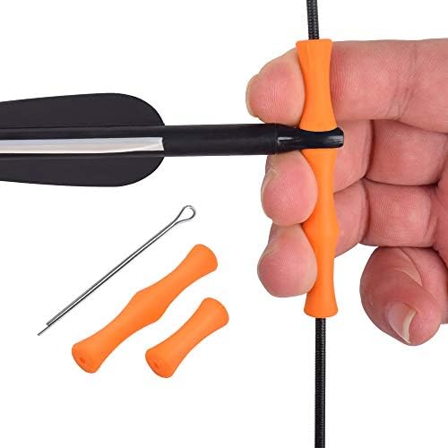 Yls arco e flecha coxinho de dedo salva de dedo de dedo tiroteio prática protetor de dedos fácil instalação com pino