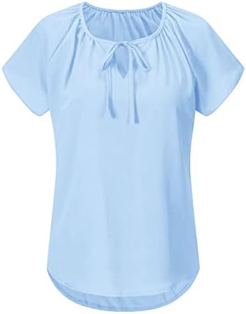 Camiseta feminina manga curta vneck brunch peplum rasgado camiseta de blusa lisada angustiada para mulheres de verão outono h5 h5