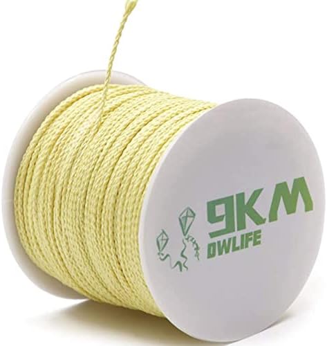 9km Dwlife trançado o cordão Kevlar, 100 lb 0,8 mm 100 pés, alta resistência à tração, abrasão, retardador de chama, corda de pipa,