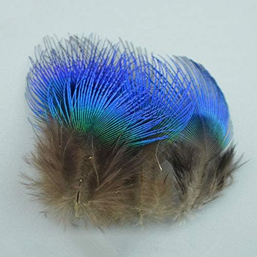 Ttndstore natural penas de pavão azul iridescente por 3-5cm/1-2 jóias que fazem figurinos de Natal plumas plumage carnaval