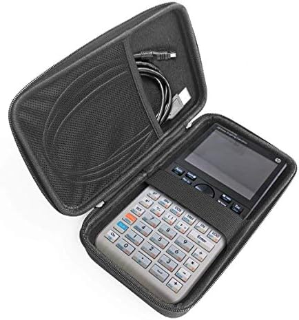 Calculadora de gráficos pretos da Navitech Case/tampa dura com bolsa de armazenamento compatível com o Casio FX-9860GII-LL-EH
