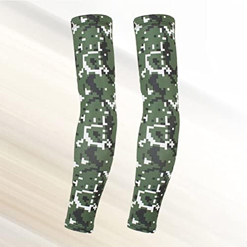 Inoomp 2 pares moda moda UV Camouflage Arm Guard Protetive Capa Mangas de braço Luvas longas sem dedos para pesca ao ar livre
