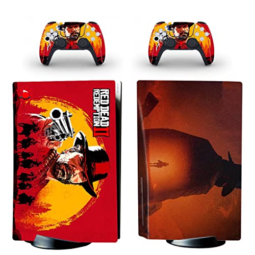 Game Gred Deadf e Redemption PS4 ou PS5 Skin Stick para PlayStation 4 ou 5 Console e 2 Controllers Decal Vinyl V9193