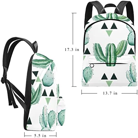 Vbfofbv unissex adulto mochila com trabalho de viagem, cacto de planta verde mexicano moderno