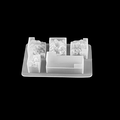 AGCFABS 3D Rockery Epoxy Resina Molde Mountain Silicone Mold Crafts para DIY Ferramenta de Jóias de Jóias de Jóias para Casa Diy