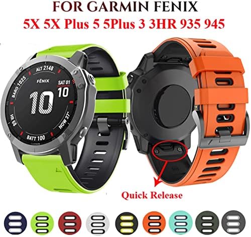 Bandkit Silicone Redunda Relógio Relógio Strap para Garmin Fenix ​​7 7x 5x 5x Plus 3 3HR Watch EasyFit Strap para Fenix