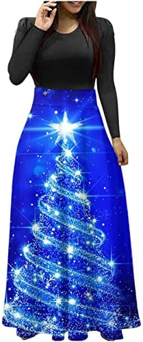 Vestidos de Natal de Sunaei para Mulheres 2023 Vestidos longos de giro