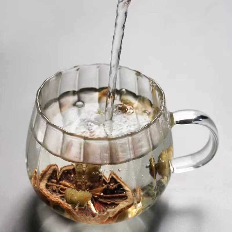 Xícara de caneca Ryuhyf, xícara de vidro, xícara de café, xícara de chá, xícara de suco, xícara de pétala, conjunto