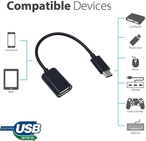 Adaptador OTG USB-C 3.0 Compatível com o seu LG 49WL95C-W para funções de uso rápido, verificado e de uso múltiplo,